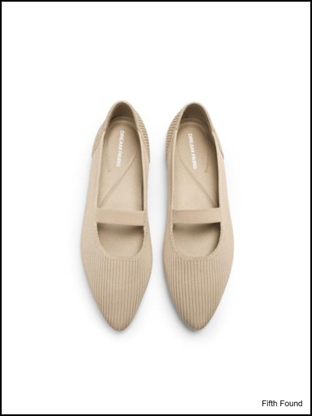 Women's Pointed Toe Mary Jane Flats Knit Slip-On Dressy Casual Shoe